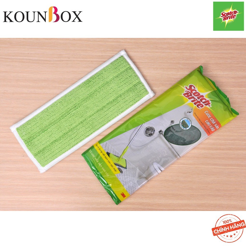Khăn lau nhà microfiber Scotch Brite 3M - Khăn lau thay thế cây lau Microfiber cao cấp - Kích thước 37 x 14
