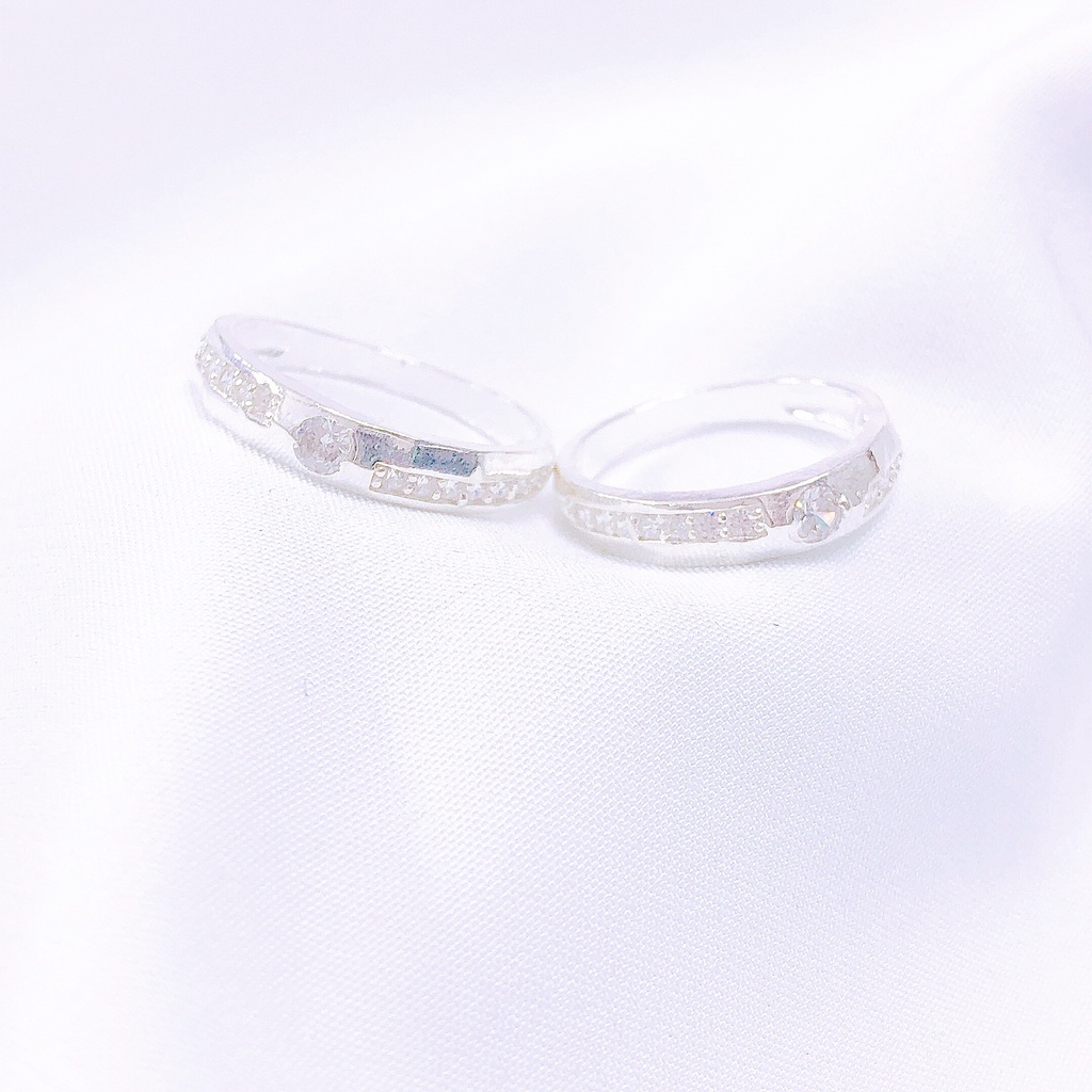 Nhẫn đôi nhẫn cặp nhẫn cưới bạc ta mẫu mới LINH MIU SILVER