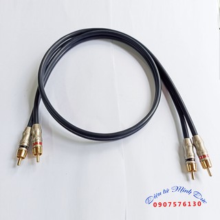 Audio cable - cable rca to rca - cáp rca 4 đầu liton xanh