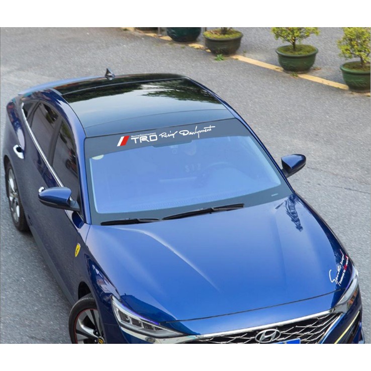 Tem dán kính lái chống nắng ô tô TRD