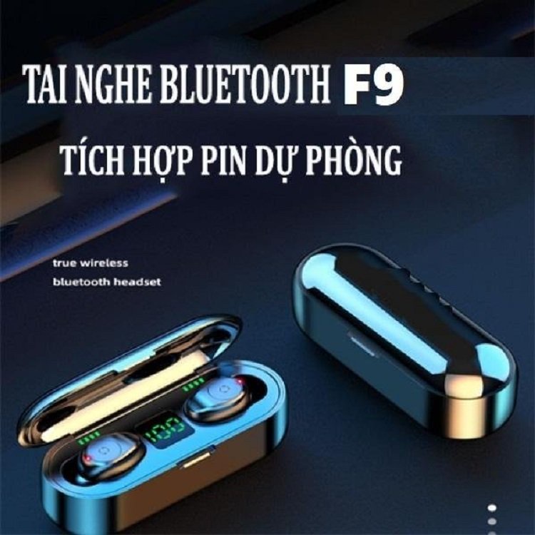 Bản Limited Dock sạc siêu trâu Kiêm Sạc Dự Phòng Tai Nghe Bluetooth 5.0 Amoi F9 Cảm Biến Vân Tay âm thanh êm ái