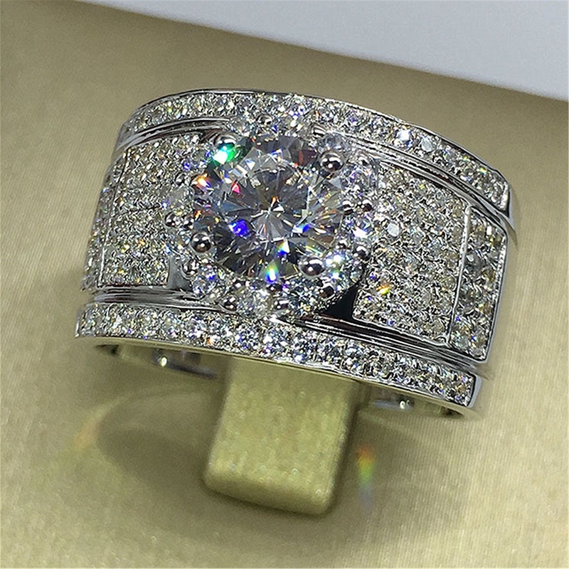 Nhẫn Cưới Thời Trang Đính Đá Zircon