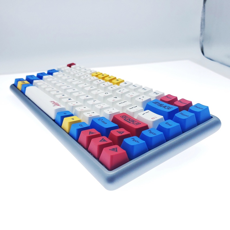123 phím Gundam keycap OEM Profile PBT Dye thăng hoa 61 64 68 75 84 87 98 104 bàn phím cơ keycap