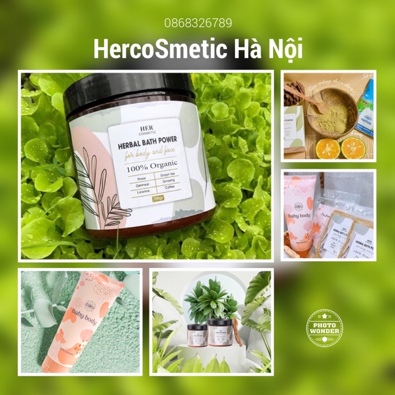 Tắm trắng thảo dược , her cosmetic . dưỡng da trắng sáng mịn màng . 100% ogarnic hoàn toàn từ thiên nhiên | BigBuy360 - bigbuy360.vn