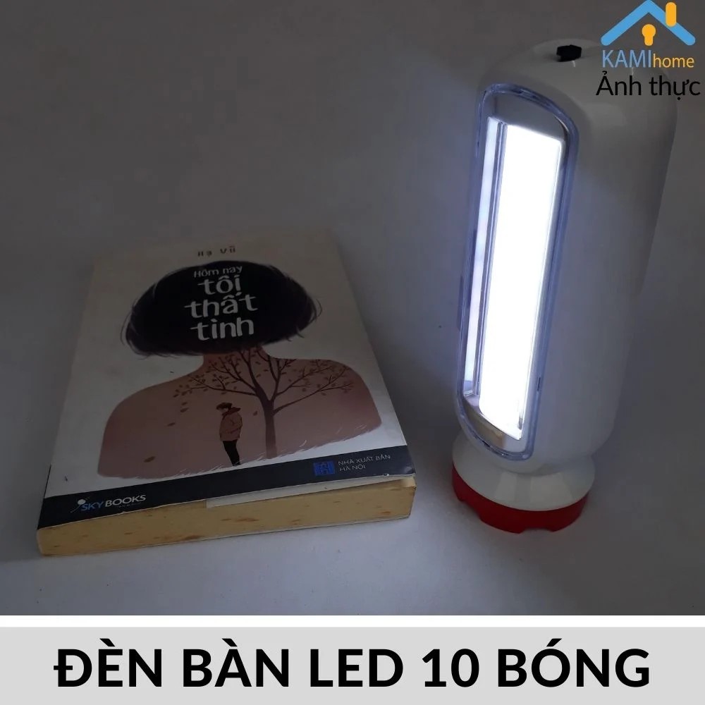 Đèn pin sạc tích điện kiêm đèn để bàn bóng led siêu sáng và tiết kiệm điện K38032.MW4110