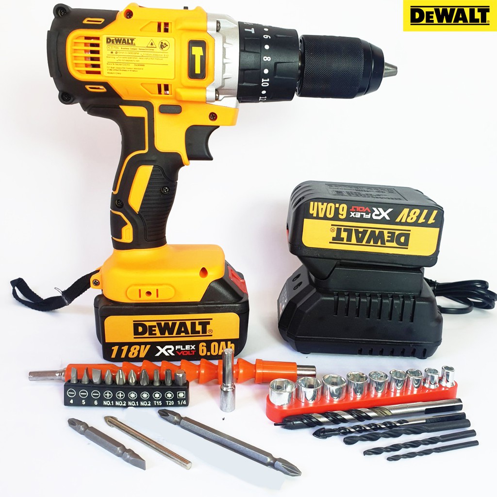 Máy khoan pin cầm tay Dewalt 118V 3 chức năng, khoan tường, khoan betong, model DCD796