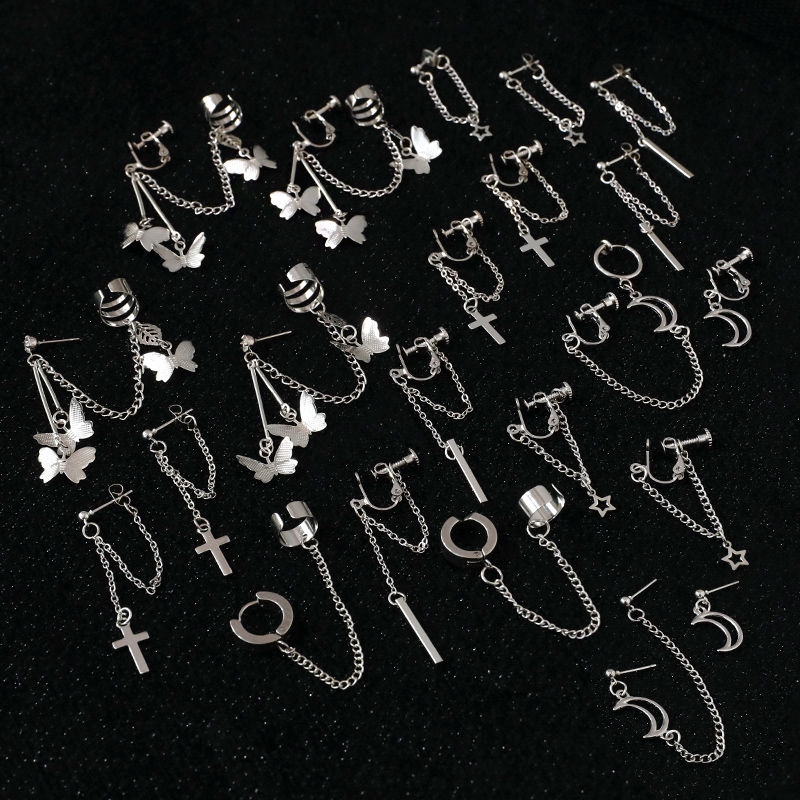 Khuyên Tai Nữ Trang Dáng Dài Tạo Hình Cánh Bướm