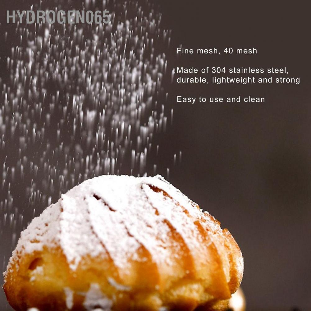 Hydrogen065 Rây bột tròn nhỏ 304 Thép không gỉ tốt 40 lưới Bộ lọc chuyên nghiệp cho tiệm bánh tại nhà Cửa hàng