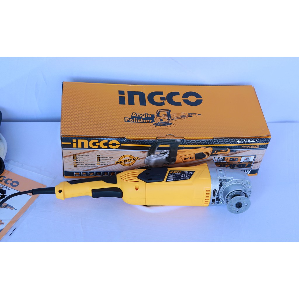 Máy đánh bóng cầm tay INGCO AP14008 1400W máy đánh bóng ô tô, xe máy có đế cầm, tặng kèm 1 miếng bông đánh bóng