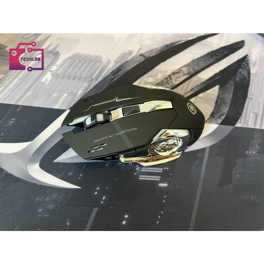 [Video/Ảnh thật] Chuột Gaming Không Dây Pin Sạc - Đèn LED (Chống Ồn)