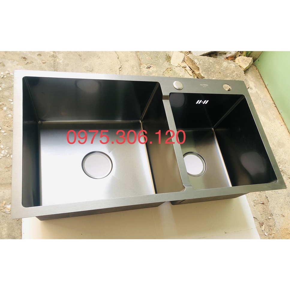 Combo Chậu Rửa Chén Bát NANO CHỐNG TRẦY XƯỚC N7 8245 và Rổ Rút Đa Năng đựng trái cây và bộ xả chậu