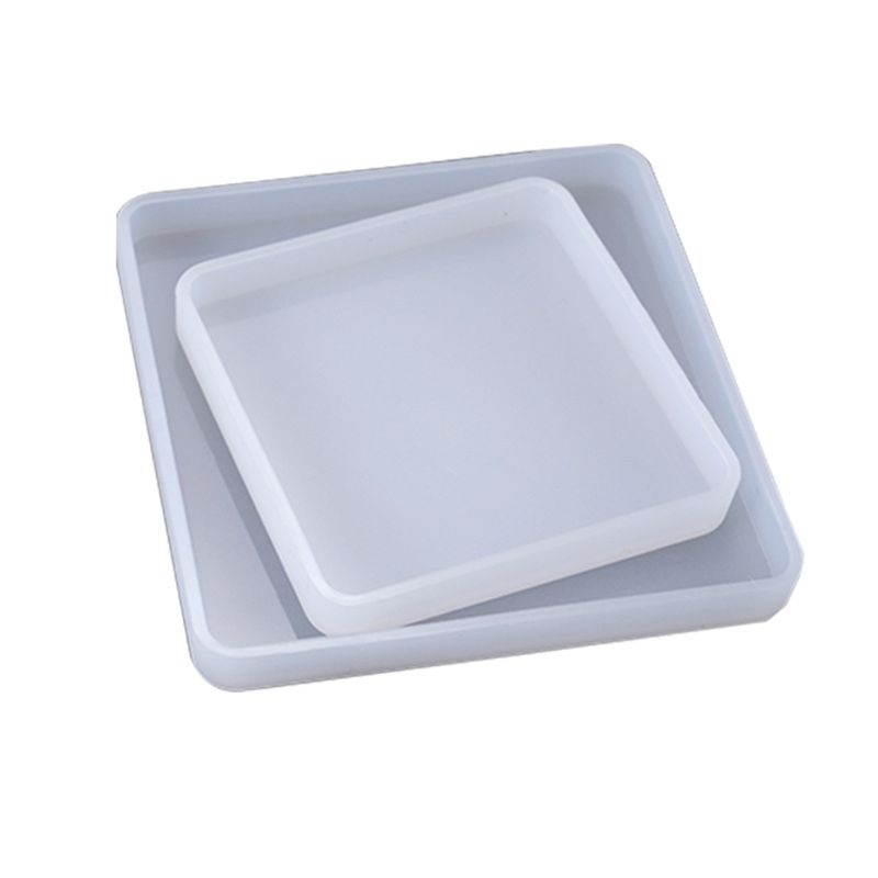 Set 3 Khuôn Silicone Làm Gương Trang Điểm Hình Tròn / Vuông