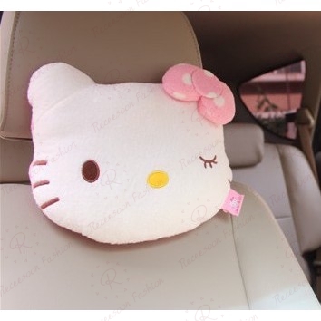 Gối tựa đầu hình mèo Hello Kitty dễ thương gắn ghế ngồi xe hơi