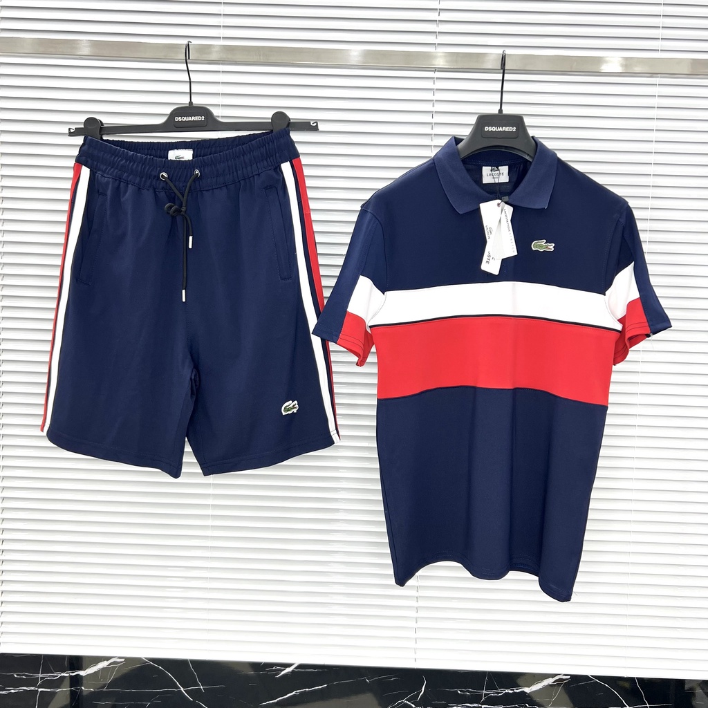 Bộ quần áo nam LACOSTE mùa hè thể thao cao cấp mặc nhà,chât cotton cá sấu xịn (ảnh thật)