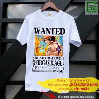 🔥DEAL SỐC🔥 3 mẫu Áo wanted Luffy ACE SABO Bounty 1 Tỉ 500 Triệu Beli truy nã mới