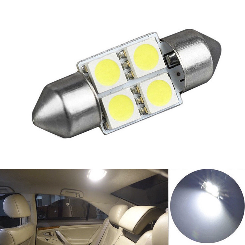 14 đèn LED ánh sáng trắng nội địa dành cho T10 36mm Map Dome