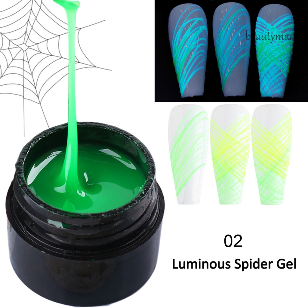 [Hàng mới về] Gel Sơn Móng Tay Dạ Quang Tạo Hiệu Ứng Mạng Nhện Bắt Mắt Thời Trang 5ml
