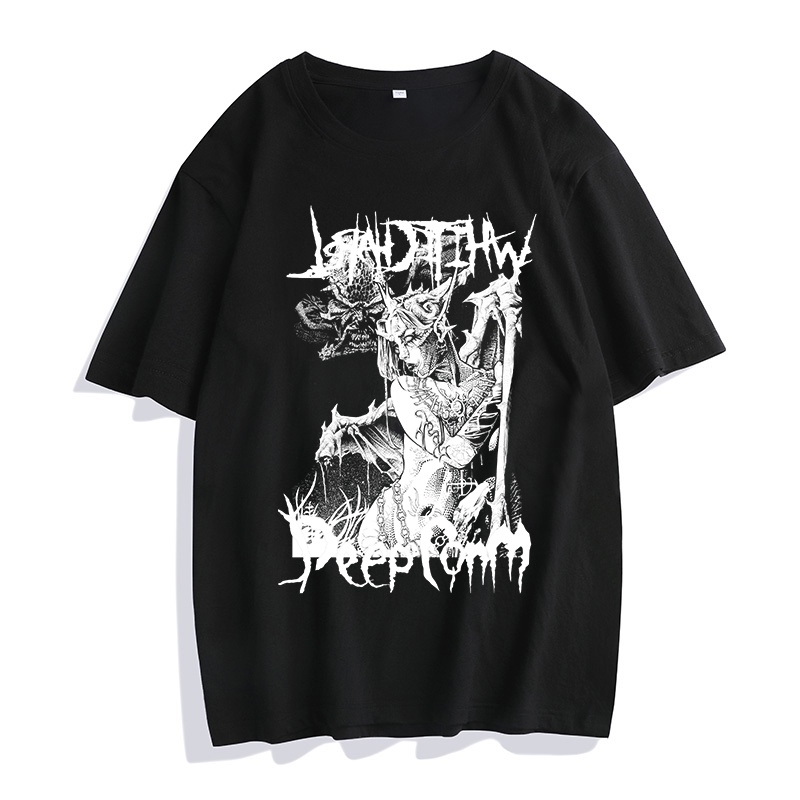 Áo thun nữ tay ngắn in hình goth emo cá tính