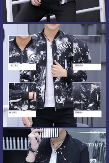 Áo khoác nam mùa xuân và mùa thu áo khoác nam trung niên và trẻ trung