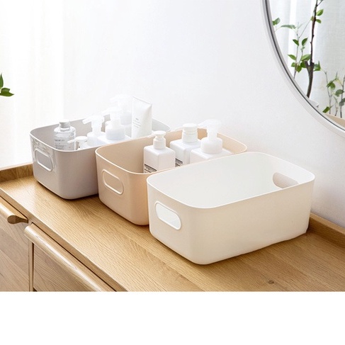 Hộp đựng đồ có tay cầm, đựng mỹ phẩm, hộp đựng đồ chơi, quần áo cao cấp, tiện dụng decor phòng kiểu Nhật
