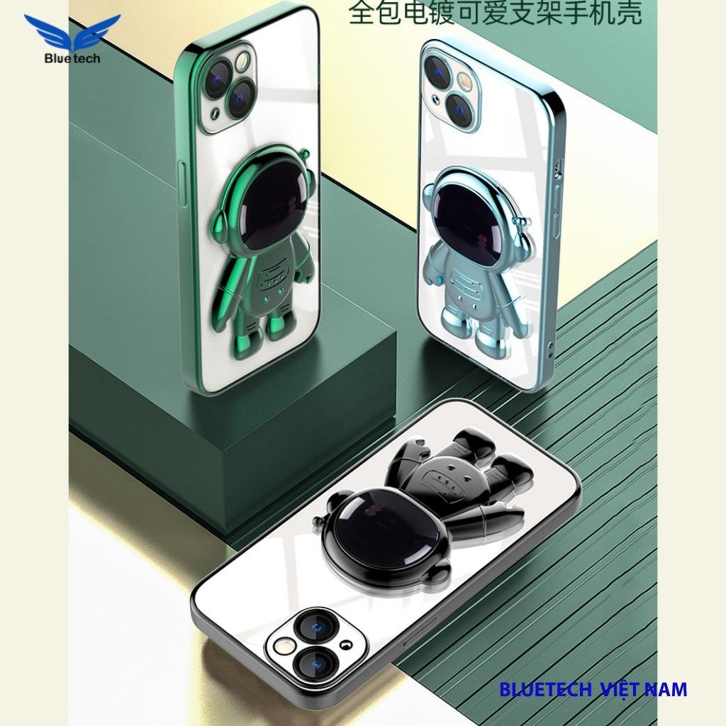 Ốp iphone cao cấp màu xanh lá, Ốp lưng điện thoại Phi Hành Gia phiên bản mới nhất cho iPhone 6 - 14 proMax - Bluetech
