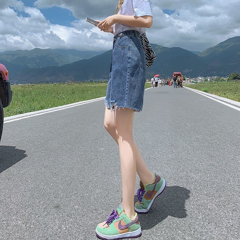 quần short jeans,quần ngố bò  nữ màu xanh sáng kiểu rách thời trang Q264 SUTANO