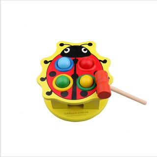Đồ chơ gỗ Đập bóng hình con bọ cánh cứng