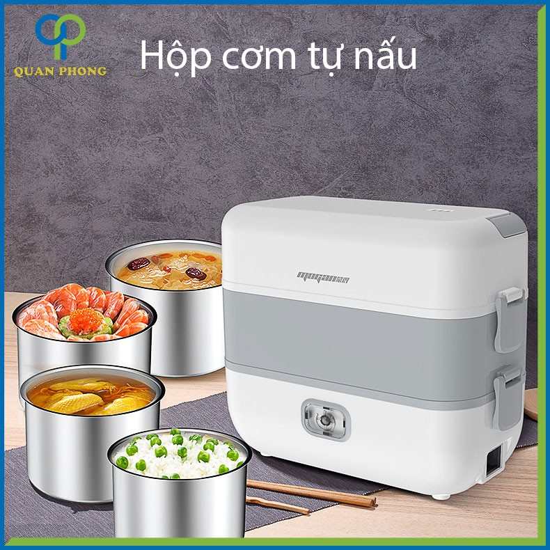 Hộp Cơm Điện Đa Năng Hâm Nóng Và Tự Nấu Chín Thức Ăn Với 4 Ngăn Inox | BigBuy360 - bigbuy360.vn
