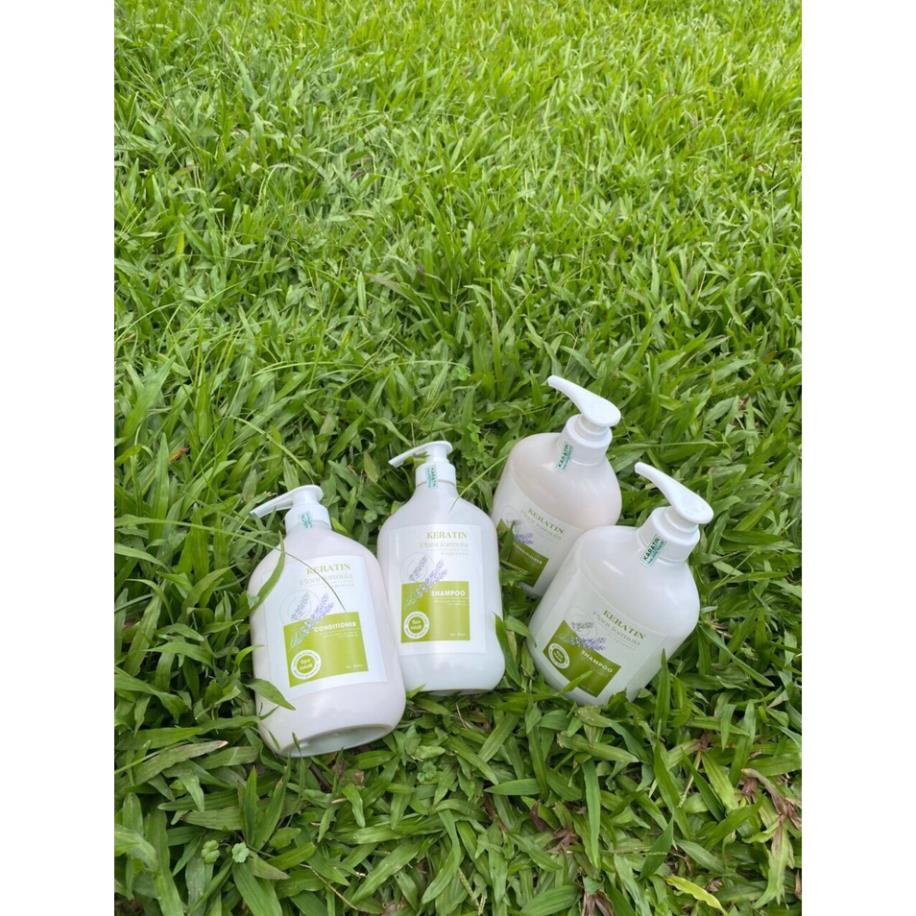 Cặp Dầu Gội Xả Keratin Hoa Oải Hương | Phục hồi Tóc Khô Xơ, Ngăn Rụng Tóc. HÀNG CHÍNH HÃNG ALYA