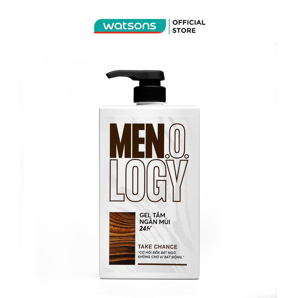 Gel Tắm Men.o.logy Take Chance Ngăn Mùi 24H Hương Xạ Hương và Hổ Phách 630ml