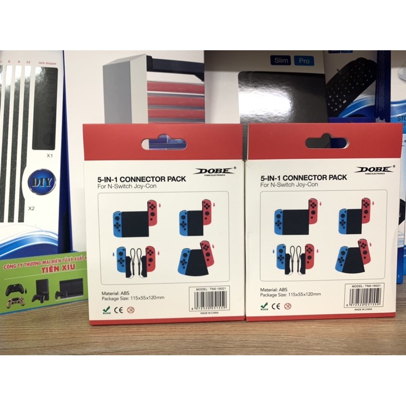 Nintendo switch grip conector pack bộ grip joycon 5 in 1 Nintendo Switch strap Grip HandGrip Pack Connector Dobe