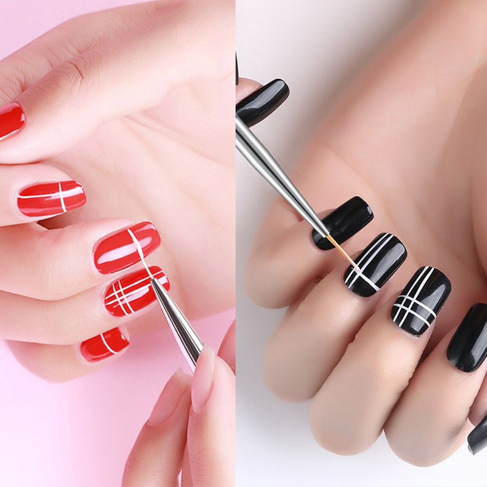 Set 3 Cọ Vẽ Móng Tay Nghệ Thuật Dạng Móc Kéo Dây Hoa