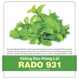 Hạt giống Rau Húng Lủi 931