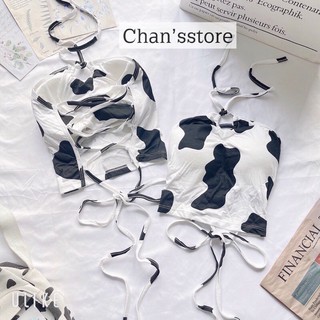 Áo yếm đan dây khoen bò sữa ( Kèm ảnh thật )