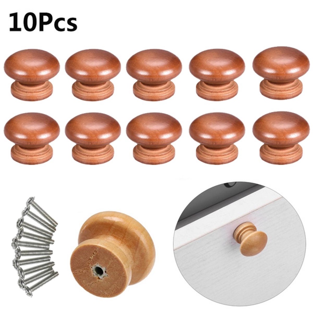 Tay Nắm Cửa Tủ Bằng Gỗ Hình Tròn DIY