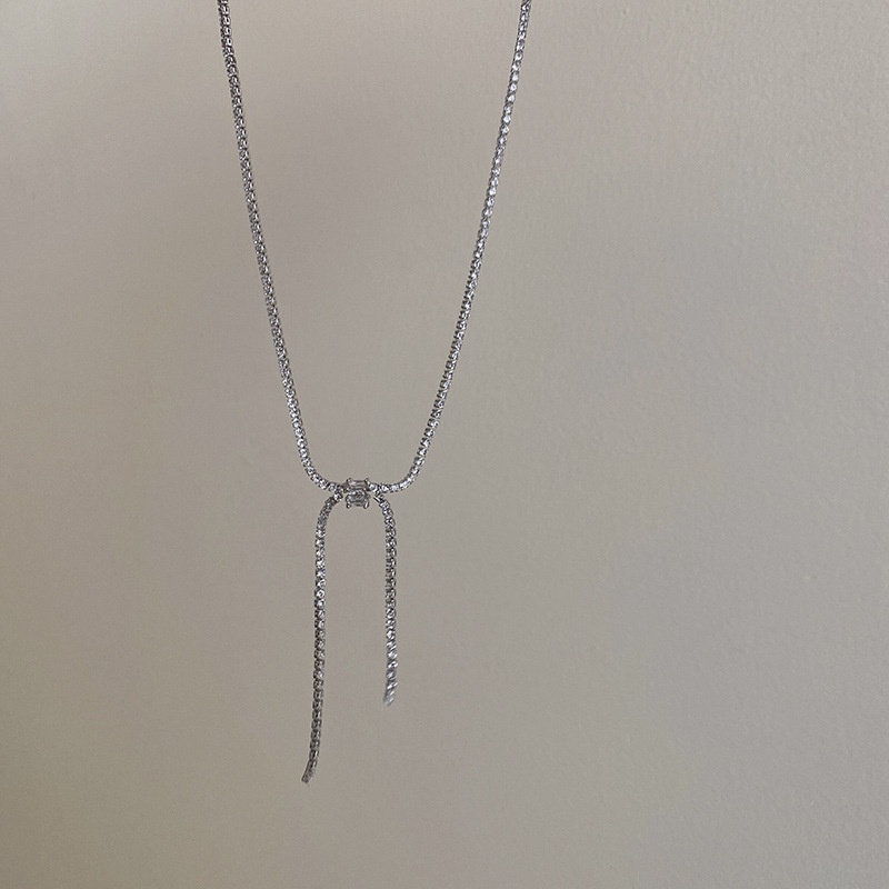 Vòng cổ Bạc Đính Đá Zircon Thời Trang Hàn Quốc 2022