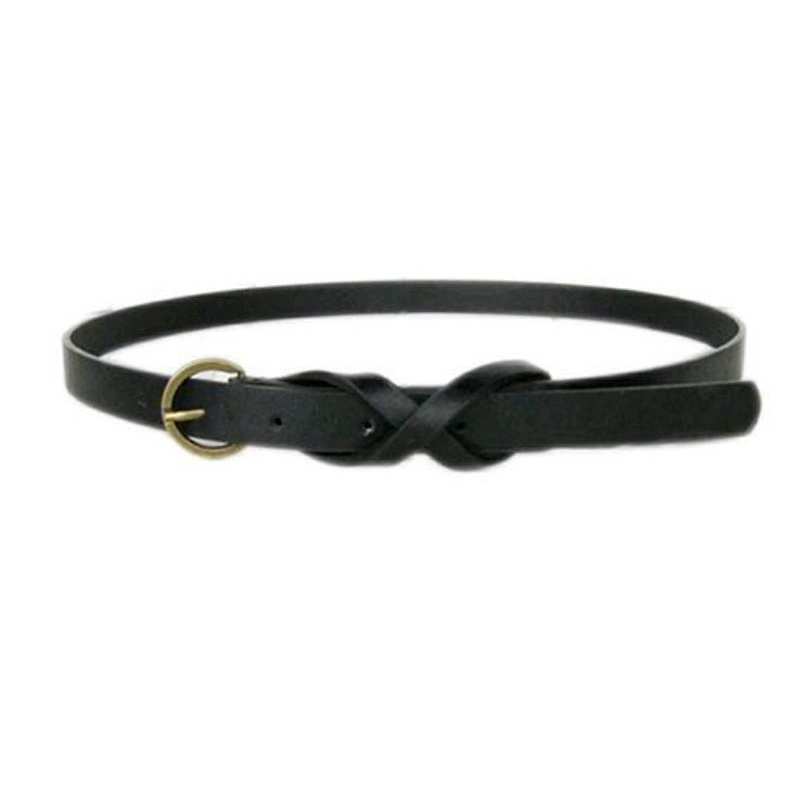 Thắt lưng dây nịt nữ bản mảnh có khóa kim loại