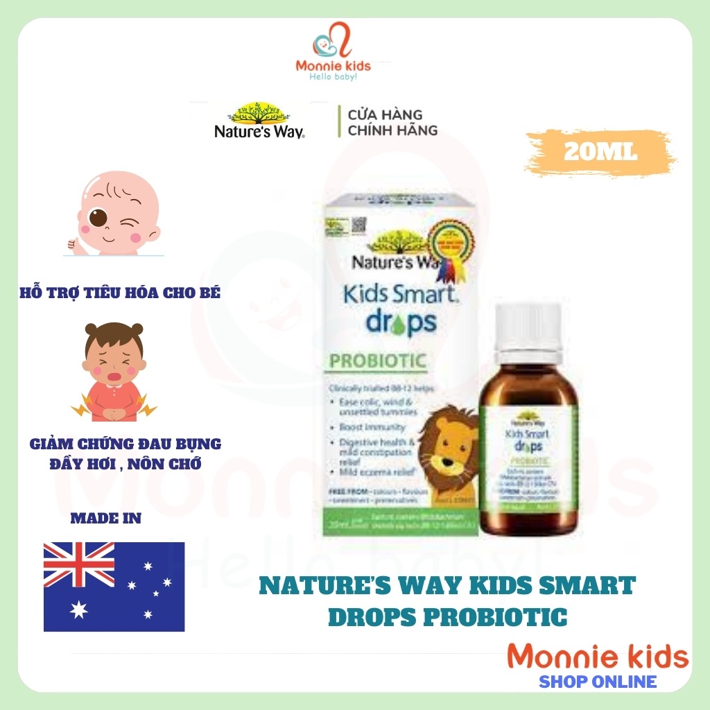 Men vi sinh cho bé Nature's Way Probiotic 20ml, siro uống bổ sung vitamin - Monnie Kids