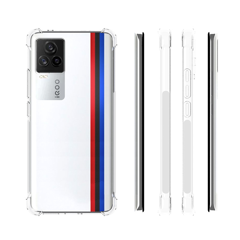 Vỏ bảo vệ Case for Vivo IQOO 7 X60 Pro Y52s Mềm Ốp lưng IQOO7 X60Pro Trong suốt chống rơi