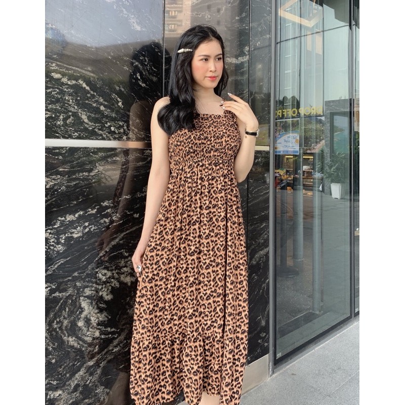 Váy 2 dây dáng suông đuôi cá eo bo thun - Đầm maxi đi biển đi lịch cao cấp -AMYRA VA037 | BigBuy360 - bigbuy360.vn