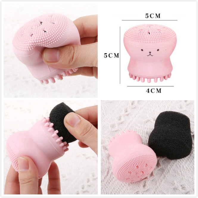 Cọ Rửa Mặt Bằng Silicone Hình Bạch Tuộc Nhỏ Gọn TIện Lợi | BigBuy360 - bigbuy360.vn