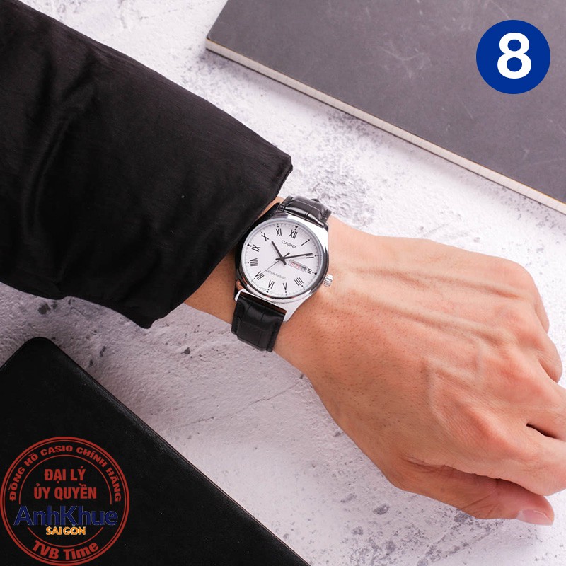 Đồng hồ nam dây da Casio chính hãng Anh Khuê MTP-V006 Series (38mm)