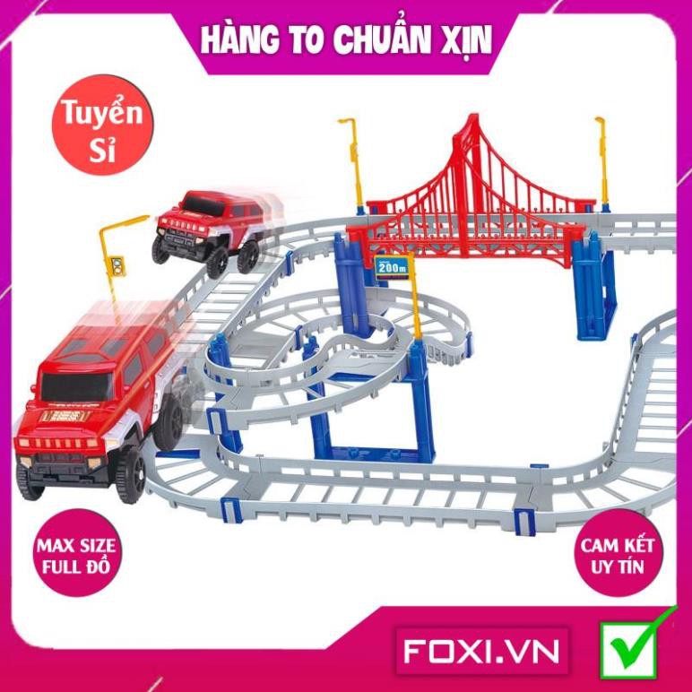 [FREESHIP HÀNG ĐẸP] Mô hình lắp ráp đường ray xe lửa Foxi-Xếp hình tàu hỏa-tàu lượn siêu tốc-đa dạng và sáng tạo