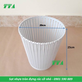 Sọt nhựa tròn đựng rác cỡ nhỏ