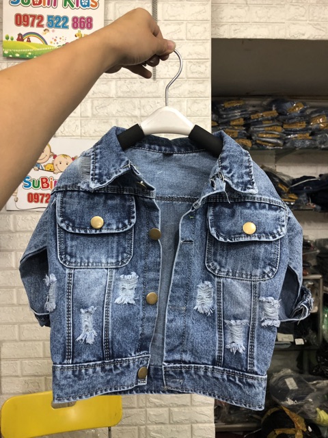 Combo áo khoác jean cho bé SB2100 sz 13-20kg style khoẻ khoắn