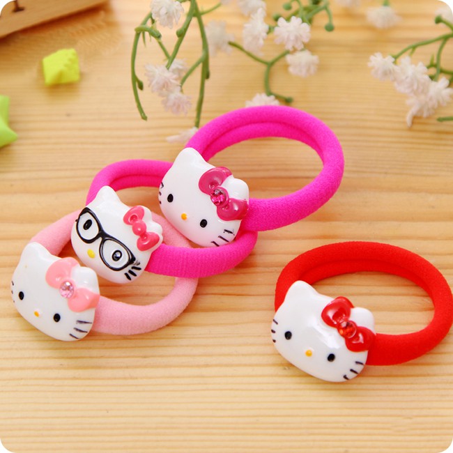 Thun cột tóc Hello Kitty