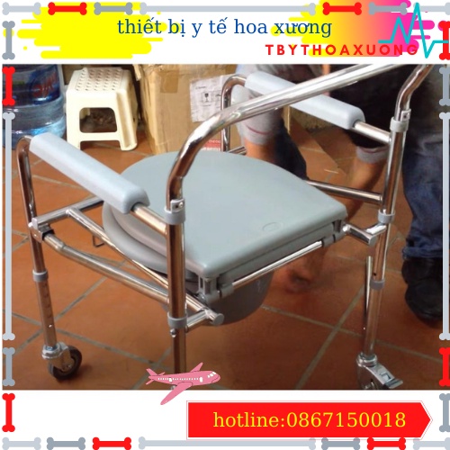 [Hàng chính hãng] Ghế Bô Vệ Sinh Cho Người Già Có Bánh Xe Lucass G-96