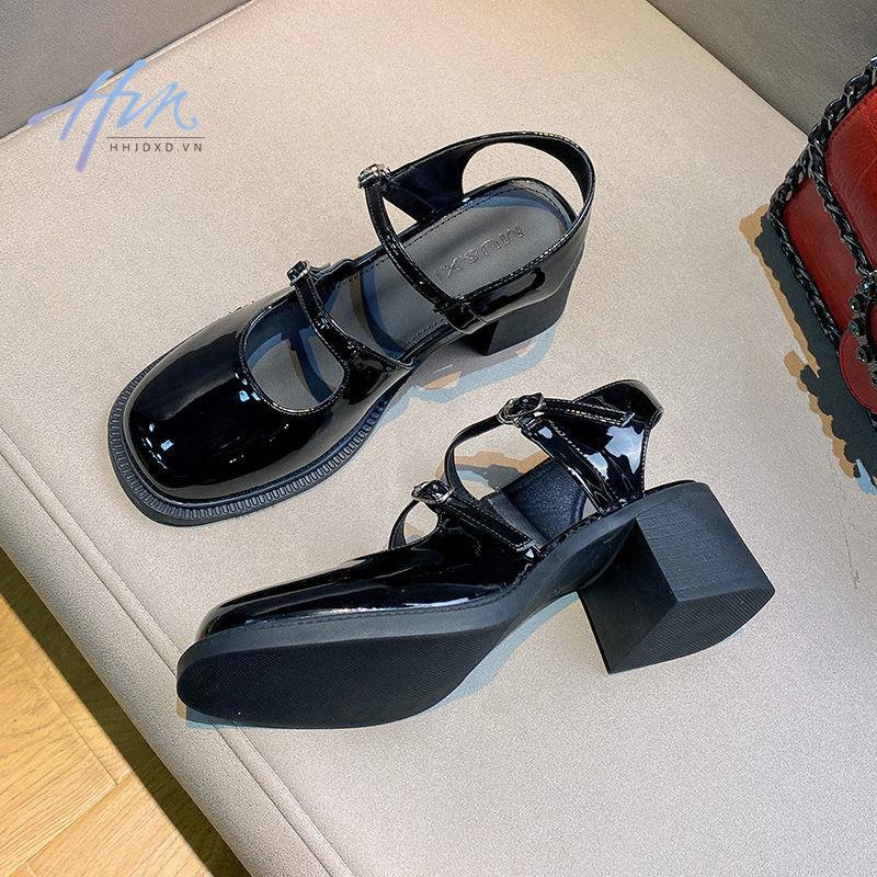 Giày Cao Gót Mary Jane Mũi Nhọn Thời Trang Mùa Hè 2022 Dành Cho Nữ