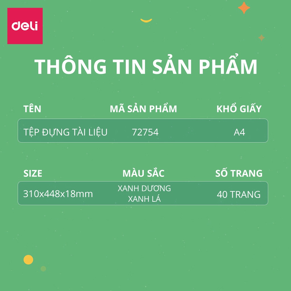 File lá học sinh phiên bản Vương Nguyên YYDL Deli - Khổ A4 40 lá hình chàng trai - 1 chiếc - 72754