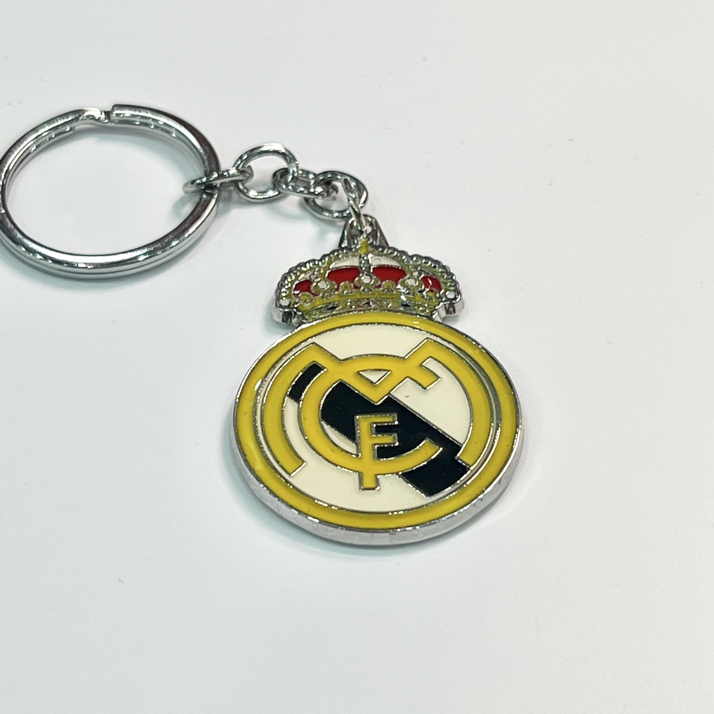 Móc khóa bóng đá 2 mặt kim loại Manchester United, Chelsea, Liverpool, Arsenal, Real, Barca,...